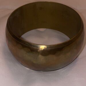 Gold-Toned Hammered Bangle Bracelet